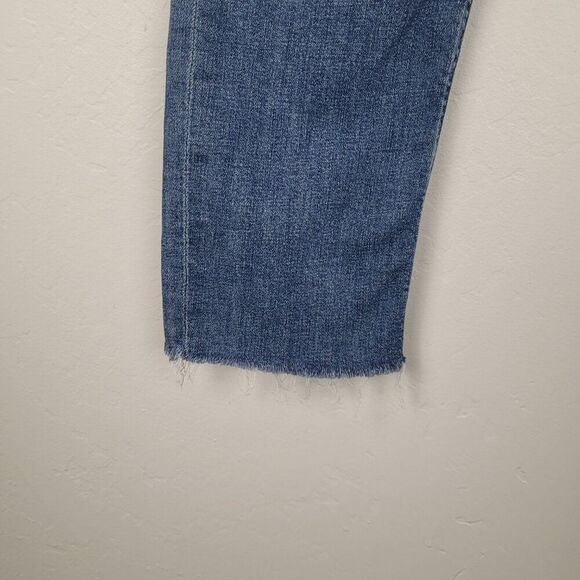 Citizens Of Humanity Isola Straight Crop Jeans Stretch Raw Hem Blue Size 29 - Picture 12 of 16